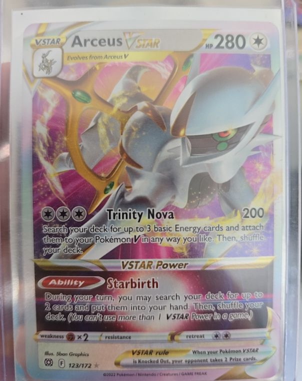 2022 Pokémon Brilliant Stars #123 Arceus VSTAR — front