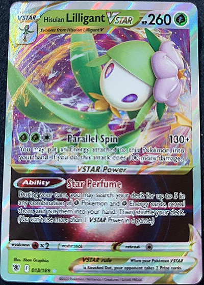 2022 Pokémon Astral Radiance #018 Hisuian Lilligant VSTAR — front