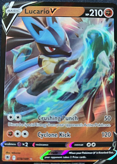2022 Pokemon SWSH10 Astral Radiance #078 Lucario V — front