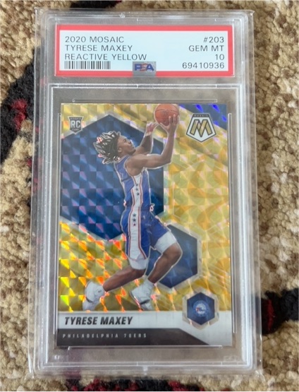 2020 Panini Mosaic #203 Tyrese Maxey — front