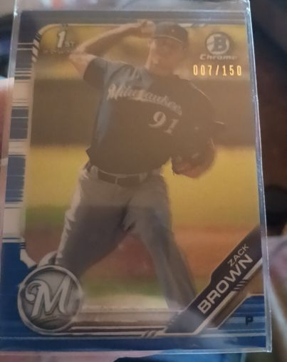 2019 Bowman Chrome Prospects #152 Zack Brown — front
