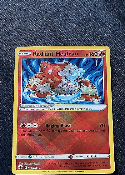 2022 Pokémon Astral Radiance #027 Radiant Heatran — front