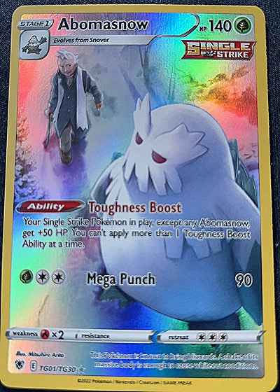 2022 Pokémon Astral Radiance TG01/TG30 Abomasnow — front