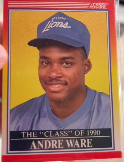 1990 Score #607 Andre Ware — front