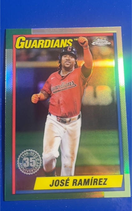 2025 Topps Chrome 1990 35th Anniversary #90CB-5 José Ramírez — front