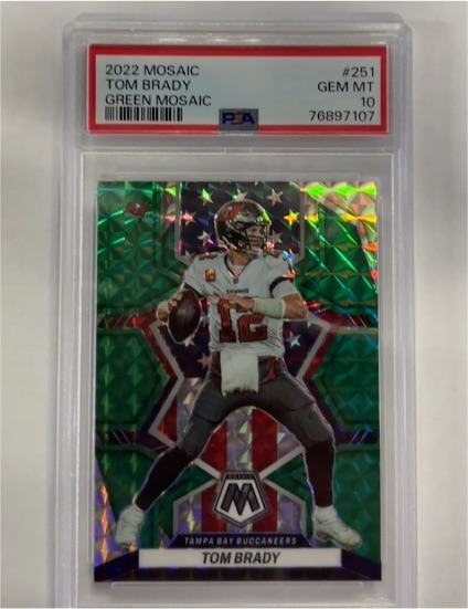 2022 Panini Mosaic #251 Tom Brady Green Mosaic — front