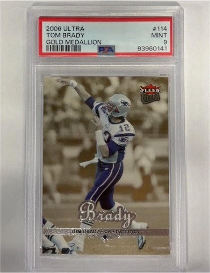 2006 Fleer Ultra #114 Tom Brady Gold Medallion — front