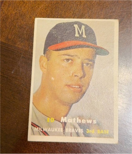 1957 Topps #250 Ed Mathews — front