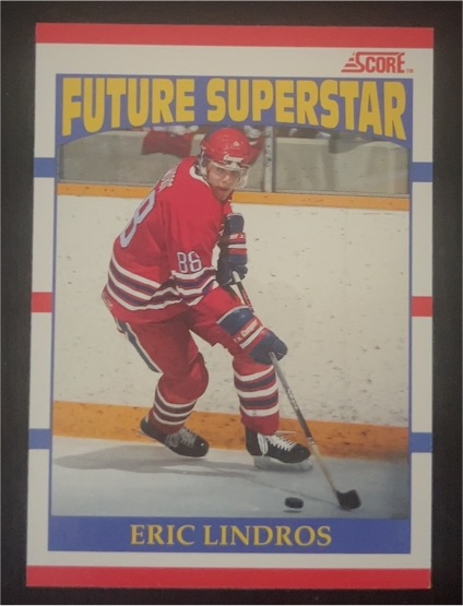 1990-91 Score #440 Eric Lindros Future Superstar Rookie — front
