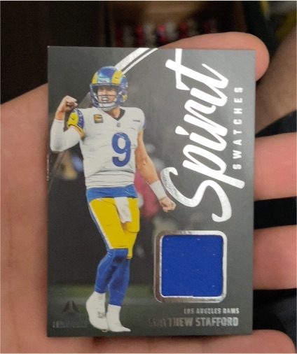 2025 Panini Luminance Spirit Swatches #SSW-MST Matthew Stafford — front
