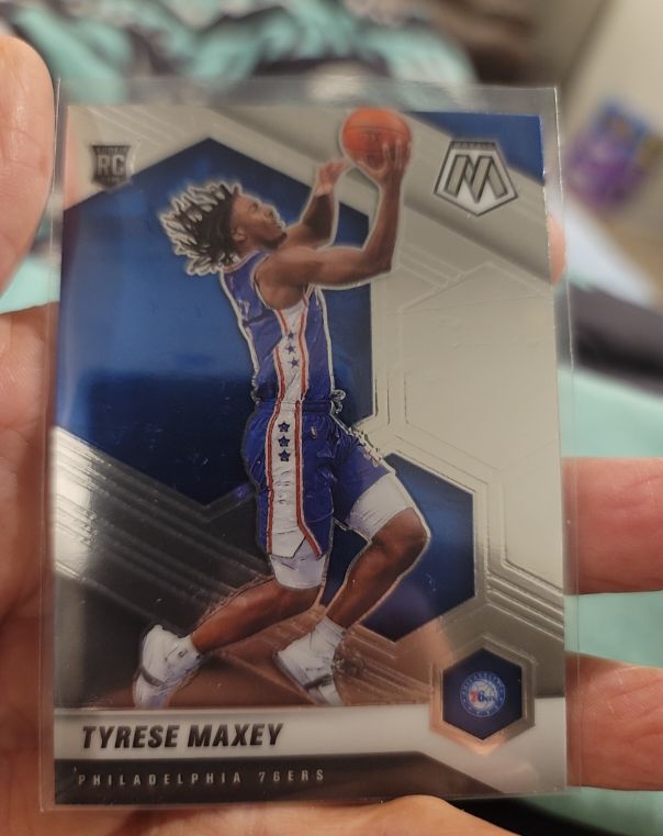 2020-21 Panini Mosaic #203 Tyrese Maxey — front