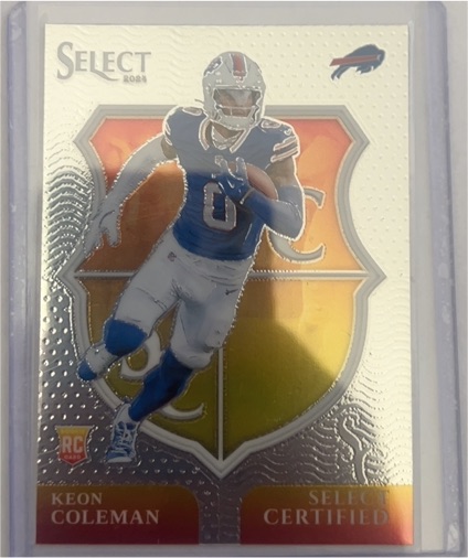 2024 Panini Select #13 Keon Coleman Select Certified Rookies — front