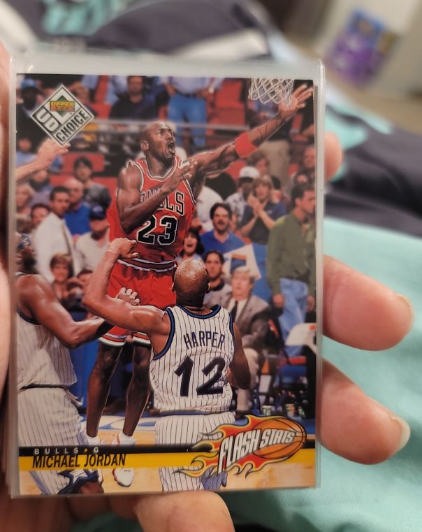 1998-99 Upper Deck UD Choice #185 Michael Jordan Flash Stats — front