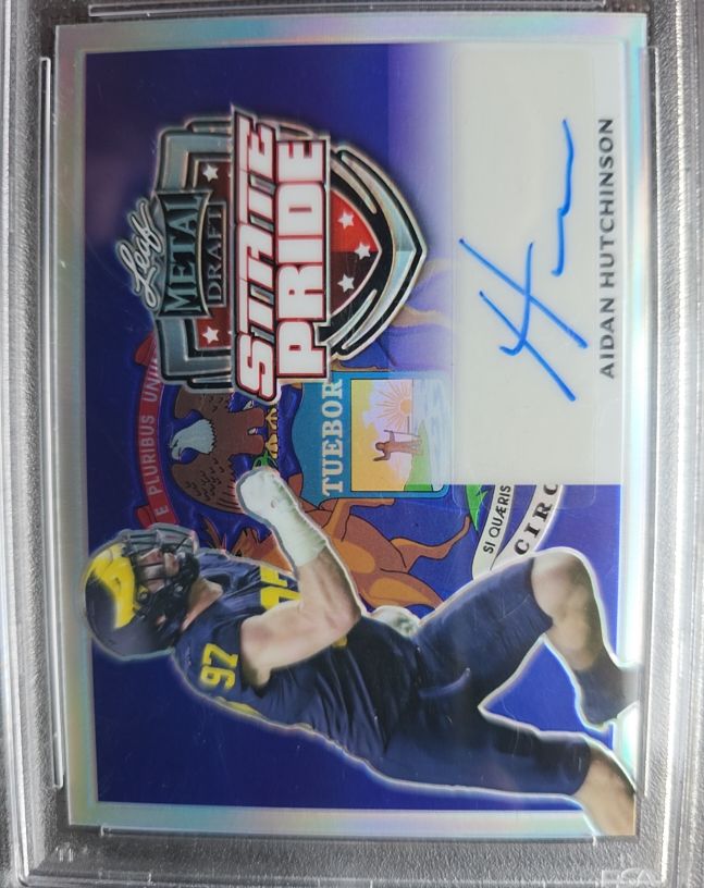 2022 Leaf Metal Draft State Pride Aidan Hutchinson — front