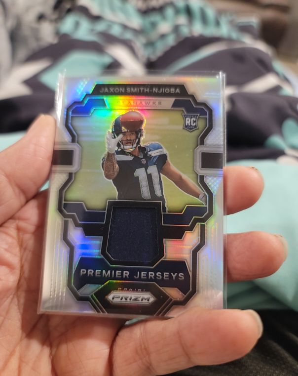 2023 Panini Prizm Premier Jerseys #PJ-JS Jaxon Smith-Njigba — front