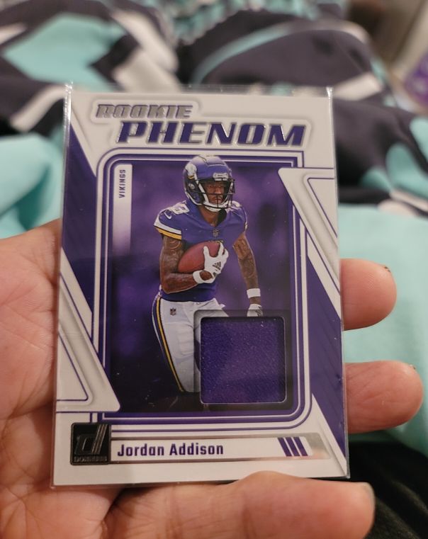 2023 Panini Donruss Rookie Phenom Jersey #RPJ-JADD Jordan Addison — front