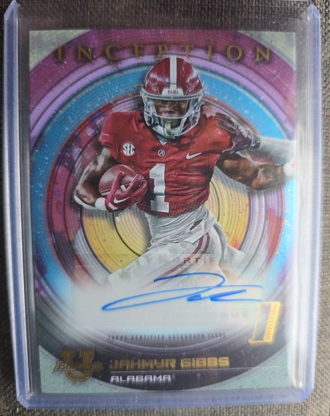 2022-23 Bowman Inception University Autographs Jahmyr Gibbs — front