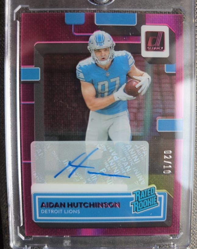 2022 Panini Donruss Clearly #63 Aidan Hutchinson Rated Rookie — front