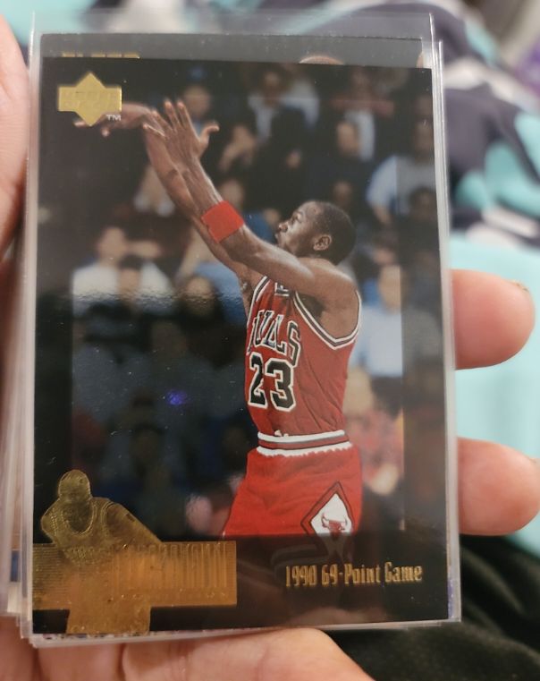 1995-96 Upper Deck The Jordan Collection #JC14 Michael Jordan 1990 69-Point Game — front