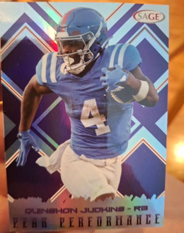 2025 Sage Low Series Peak Performance #PK-QJ Quinshon Judkins — front
