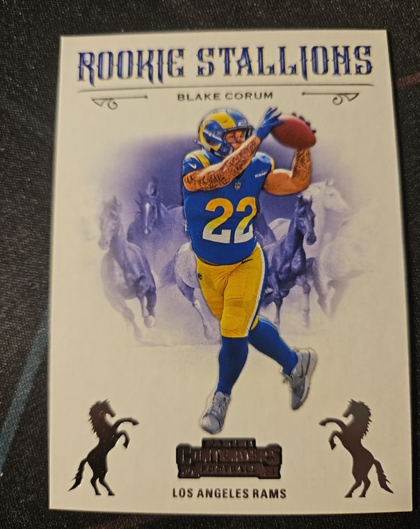 2024 Panini Contenders #21 Blake Corum Rookie Stallions — front