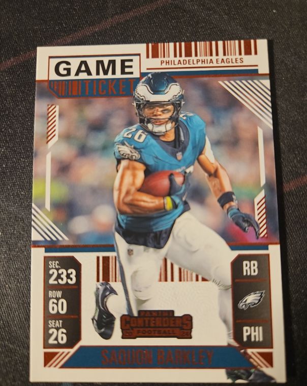 2024 Panini Contenders Game Ticket #80 Saquon Barkley — front