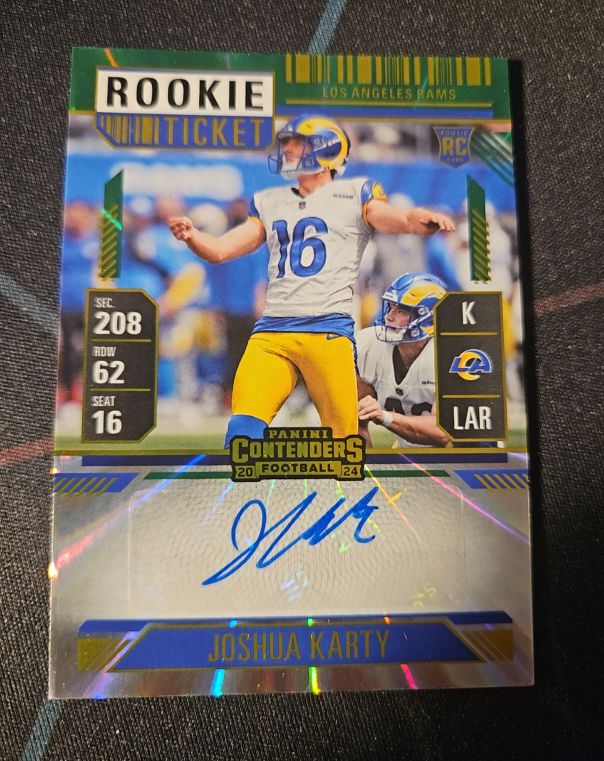 2024 Panini Contenders #245 Joshua Karty Rookie Ticket — front