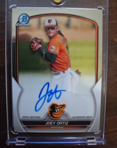 2023 Bowman Chrome Prospect Autographs #CPA-JOR Joey Ortiz — front