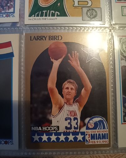 1990 NBA Hoops #2 Larry Bird All Star East — front