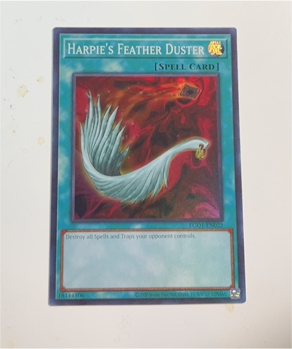 2003 Yu-Gi-Oh! EG01-EN022 Harpie's Feather Duster — front