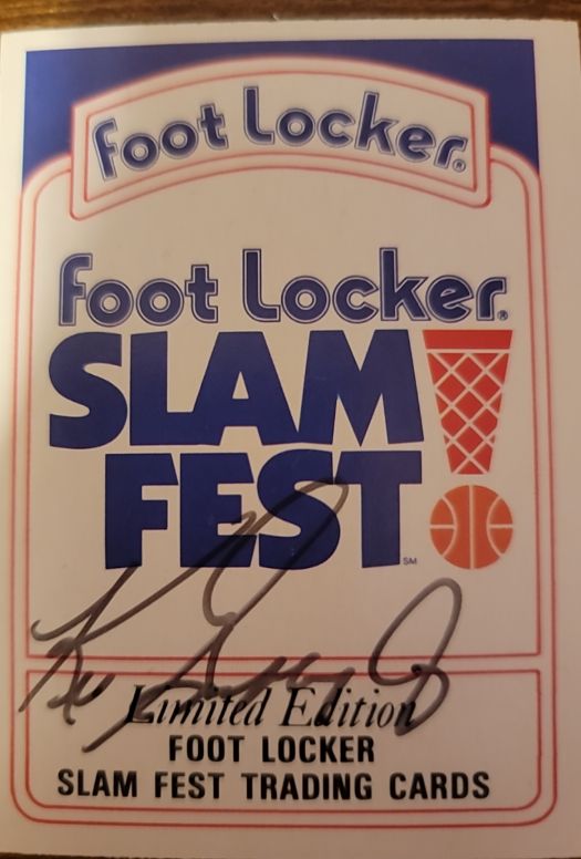 1991 Foot Locker Slam Fest Limited Edition Signed Card — front