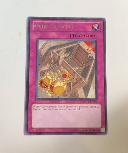 1996 Yu-Gi-Oh! ORCS-EN027 Over Capacity — front