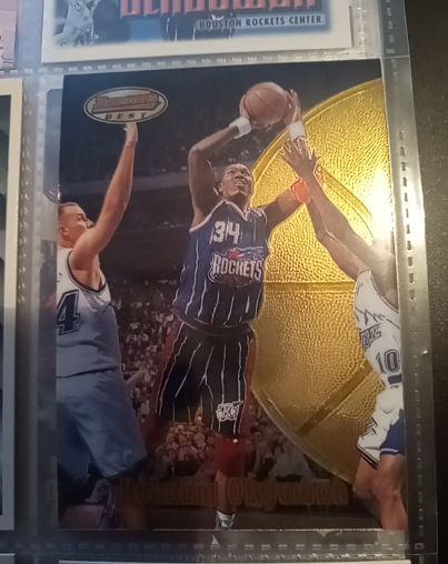 1997-98 Bowman's Best #58 Hakeem Olajuwon — front