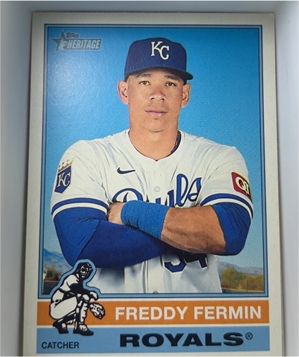 2025 Topps Heritage #466 Freddy Fermin — front