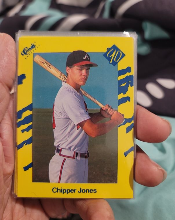 1990 Classic Yellow #T92 Chipper Jones Rookie Card — front