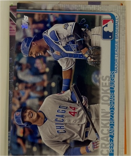 2019 Topps #12 Crackin' Jokes Anthony Rizzo Salvador Perez — front