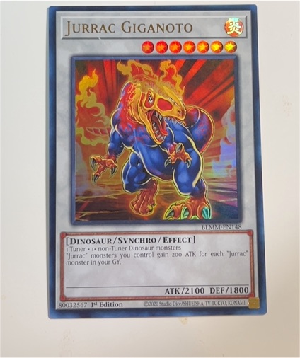 2020 Yu-Gi-Oh! Battles of Legend: Monster Mayhem #BLMM-EN148 Jurrac Giganoto — front