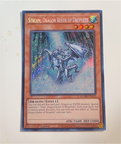 2020 Yu-Gi-Oh! BLMM-EN122 Stream, Dragon Ruler of Droplets — front