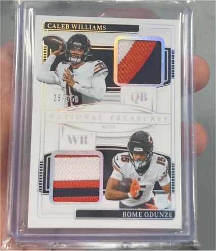2024 Panini National Treasures #25 Caleb Williams & Rome Odunze — front