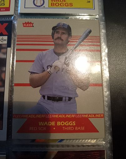 1987 Fleer Headliners #1 Wade Boggs — front