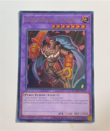 2020 Yu-Gi-Oh! BLMM-EN139 Gem-Knight Citrine — front
