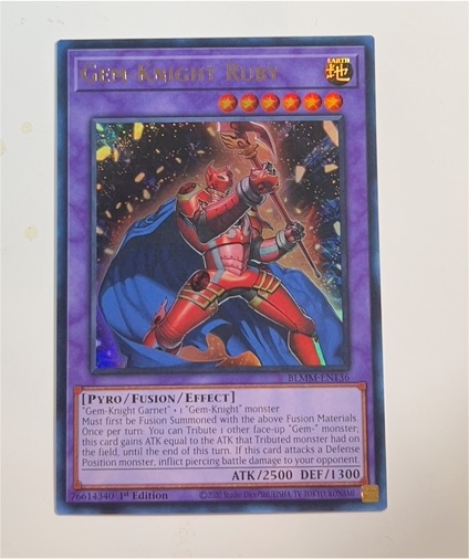 2009 Yu-Gi-Oh! BLMM-EN036 Gem-Knight Ruby — front