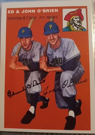 1954 Topps #139 Ed O'Brien & John O'Brien — front
