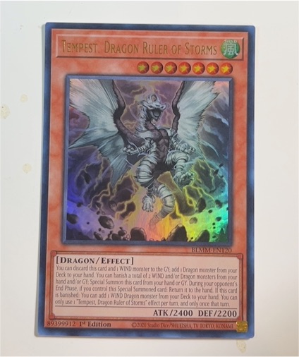 2020 Yu-Gi-Oh! BIMM-EN120 Tempest, Dragon Ruler of Storms — front