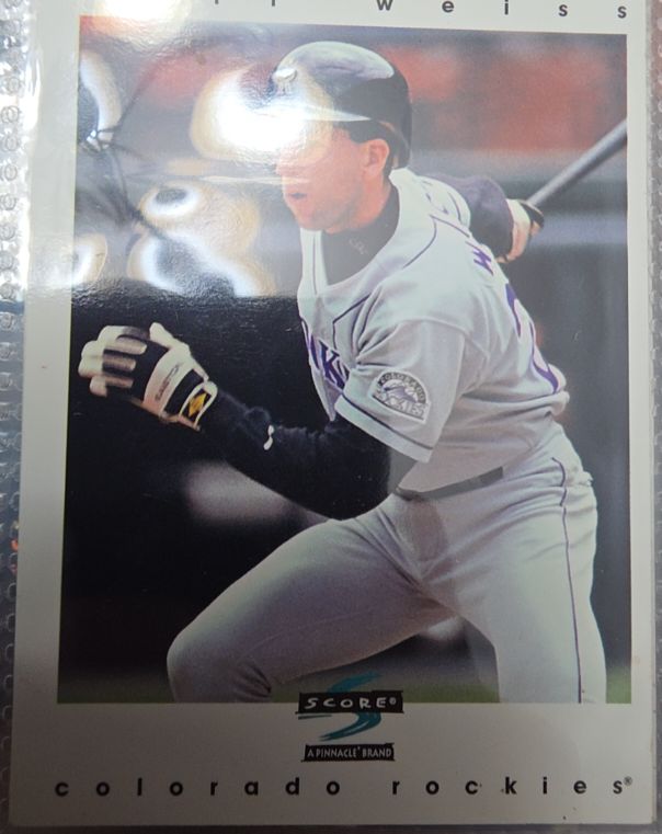 1997 Score #38 Walt Weiss Colorado Rockies — front