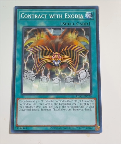 2020 Yu-Gi-Oh! LDK2-ENY29 Contract with Exodia — front