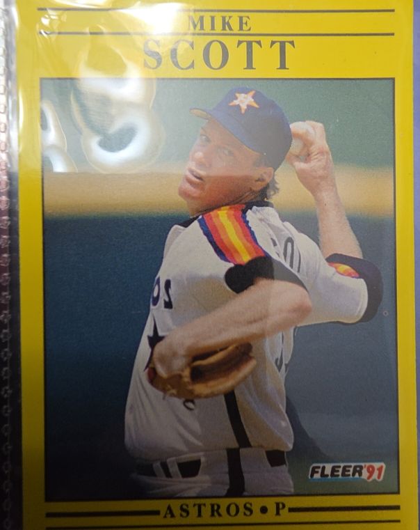 1991 Fleer #515 Mike Scott Houston Astros — front