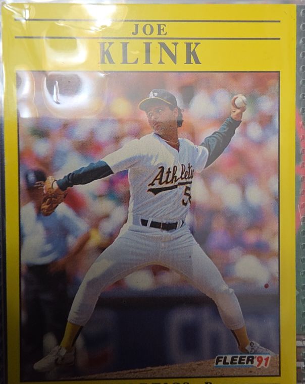 1991 Fleer #13 Joe Klink — front