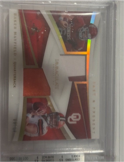 2018 Panini Immaculate Collection Past and Present Jerseys #PA-PP Baker Mayfield — front