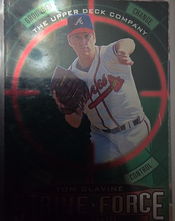 1996 Upper Deck Strike Force #66 Tom Glavine — front
